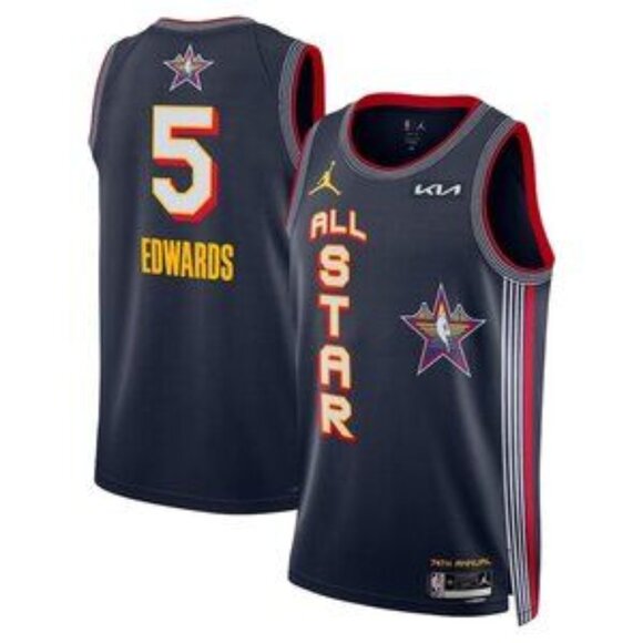 Mens Anthony Edwards Navy 2025 All Star Stitched Jersey